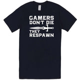  "Gamers Don't Die, They Respawn" men's t-shirt Navy