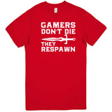  "Gamers Don't Die, They Respawn" men's t-shirt Red