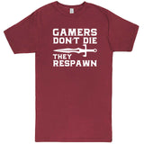  "Gamers Don't Die, They Respawn" men's t-shirt Vintage Brick