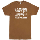  "Gamers Don't Die, They Respawn" men's t-shirt Vintage Camel