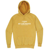  "I Love It When My Girlfriend Lets Me Play Board Games" hoodie, 3XL, Vintage Mustard