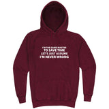 "I'm the Game Master, Just Assume I'm Never Wrong" hoodie, 3XL, Vintage Brick