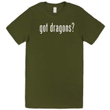  "Got Dragons?" men's t-shirt Army Green