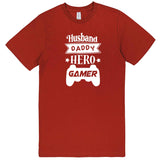  "Husband, Daddy, Hero, Gamer" men's t-shirt Paprika