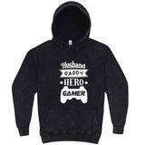  "Husband, Daddy, Hero, Gamer" hoodie, 3XL, Vintage Black