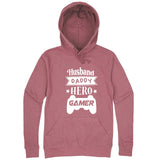  "Husband, Daddy, Hero, Gamer" hoodie, 3XL, Mauve