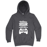  "Husband, Daddy, Hero, Gamer" hoodie, 3XL, Storm