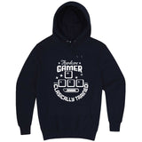  "Hardcore Gamer, Classically Trained" hoodie, 3XL, Navy
