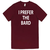  "I Prefer the Bard" men's t-shirt Burgundy