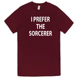  "I Prefer the Sorcerer" men's t-shirt Burgundy