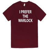  "I Prefer the Warlock" men's t-shirt Burgundy