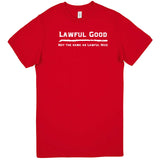  "Lawful Good - Not the same as Lawful Nice" men's t-shirt Red