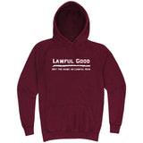  "Lawful Good - Not the same as Lawful Nice" hoodie, 3XL, Vintage Brick