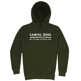  "Lawful Good - Not the same as Lawful Nice" hoodie, 3XL, Army Green