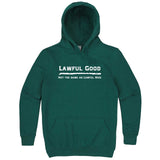  "Lawful Good - Not the same as Lawful Nice" hoodie, 3XL, Teal