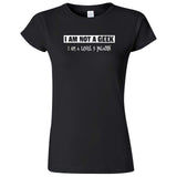  "I Am Not a Geek, I Am a Level 9 Paladin" women's t-shirt Black