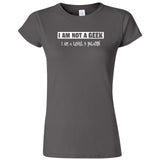  "I Am Not a Geek, I Am a Level 9 Paladin" women's t-shirt Charcoal