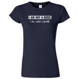  "I Am Not a Geek, I Am a Level 9 Paladin" women's t-shirt Navy Blue