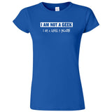  "I Am Not a Geek, I Am a Level 9 Paladin" women's t-shirt Royal Blue