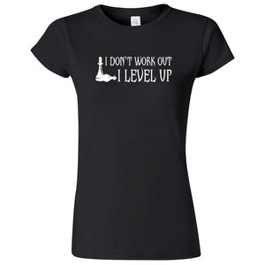  "I Don't Work Out, I Level Up - Chess" women's t-shirt Black
