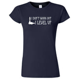  "I Don't Work Out, I Level Up - Chess" women's t-shirt Navy Blue