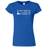  "I Don't Work Out, I Level Up - Chess" women's t-shirt Royal Blue