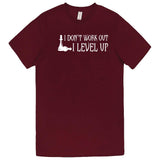  "I Don't Work Out, I Level Up - Chess" men's t-shirt Burgundy