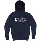  "I Don't Work Out, I Level Up - Chess" hoodie, 3XL, Vintage Denim