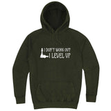  "I Don't Work Out, I Level Up - Chess" hoodie, 3XL, Vintage Olive