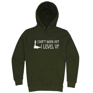 "I Don't Work Out, I Level Up - Chess" hoodie, 3XL, Vintage Black