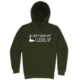  "I Don't Work Out, I Level Up - Chess" hoodie, 3XL, Army Green
