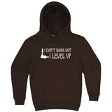  "I Don't Work Out, I Level Up - Chess" hoodie, 3XL, Chestnut