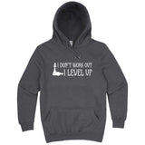  "I Don't Work Out, I Level Up - Chess" hoodie, 3XL, Storm