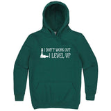  "I Don't Work Out, I Level Up - Chess" hoodie, 3XL, Teal