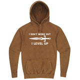  "I Don't Work Out, I Level Up - RPGs" hoodie, 3XL, Vintage Camel