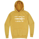  "I Don't Work Out, I Level Up - RPGs" hoodie, 3XL, Vintage Mustard