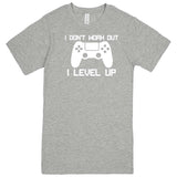  "I Don't Work Out, I Level Up - Video Games" men's t-shirt Heather Grey