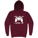  "I Don't Work Out, I Level Up - Video Games" hoodie, 3XL, Vintage Brick