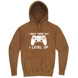  "I Don't Work Out, I Level Up - Video Games" hoodie, 3XL, Vintage Camel