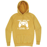  "I Don't Work Out, I Level Up - Video Games" hoodie, 3XL, Vintage Mustard