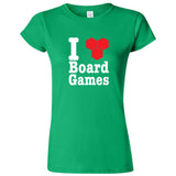  "I Love Board Games" women's t-shirt Irish Green