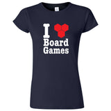  "I Love Board Games" women's t-shirt Navy Blue
