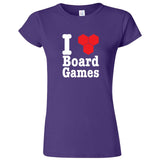  "I Love Board Games" women's t-shirt Purple