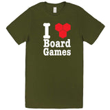  "I Love Board Games" men's t-shirt Army Green