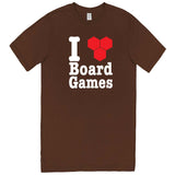  "I Love Board Games" men's t-shirt Chestnut