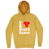  "I Love Board Games" hoodie, 3XL, Vintage Mustard
