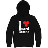 "I Love Board Games" hoodie, 3XL, Black