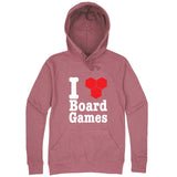  "I Love Board Games" hoodie, 3XL, Mauve