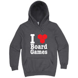  "I Love Board Games" hoodie, 3XL, Storm