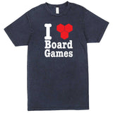  "I Love Board Games" men's t-shirt Vintage Denim